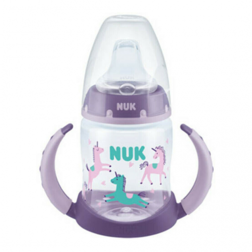 Nuk First Choice Learner Bottle Νέο Μπιμπερό Εκπαίδευσης Unicorn με Δύο Λαβές & Μαλακό Ρύγχος Σιλικόνης 6-18m 150ml (10.743.943)